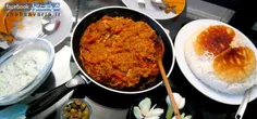 غذای محلی گیلان میرزاقاسمی و برنج کته