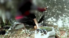 رزمنده فلسطینی در حال نوشیدن چای و شلیک خمپاره به سمت صهی