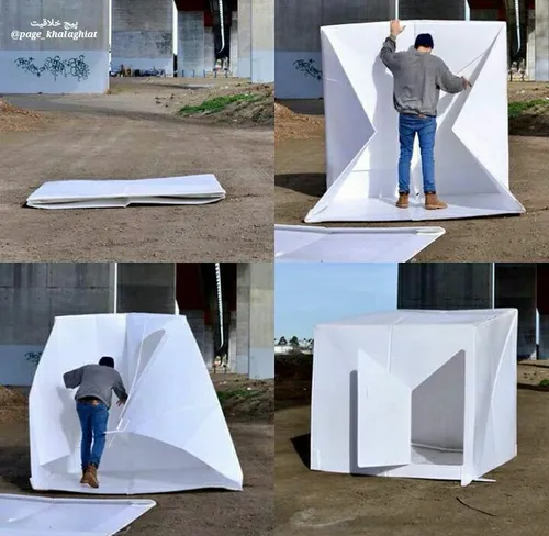 طراحی چادر مسافرتی با تکنیک اوریگامی