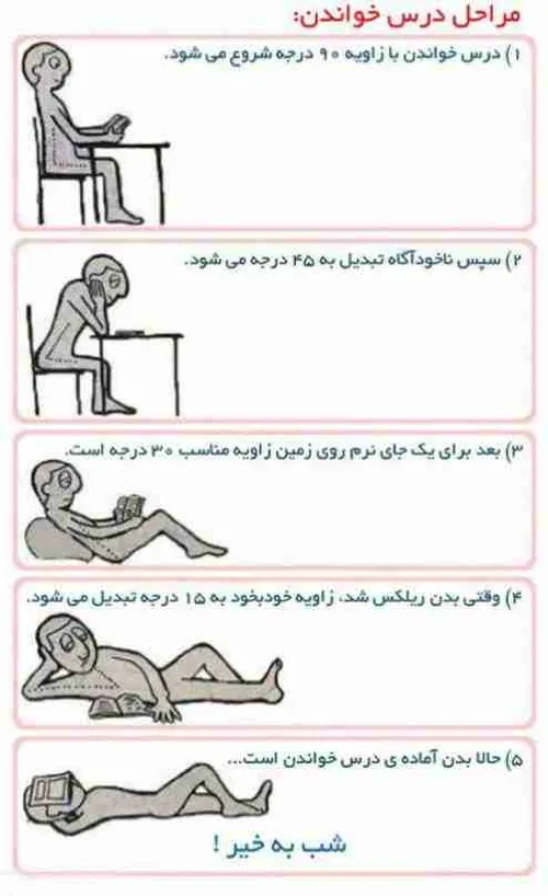 مراحل درس خواندن