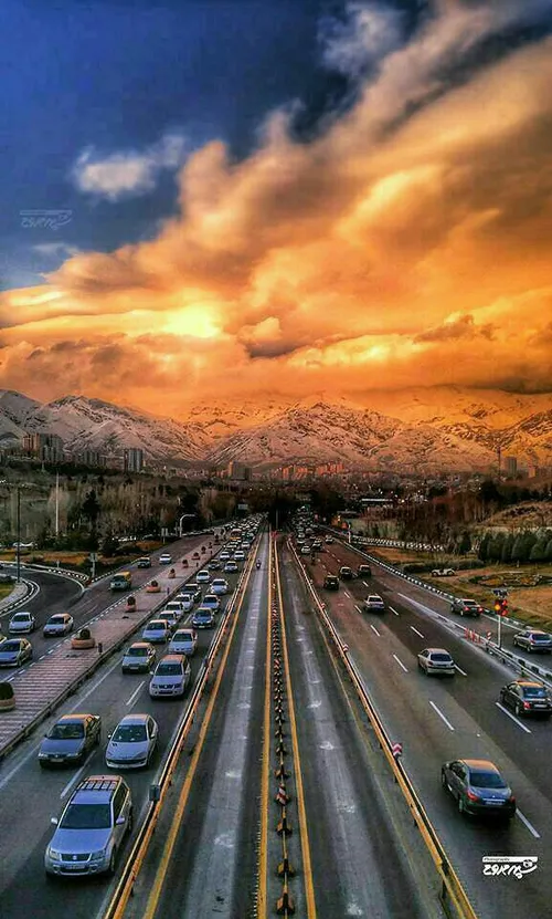 نمایی زیبا از تهران در یک روز زمستانی ❄ ️