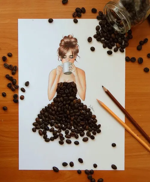 خلاقیت با قهوه خوراکی