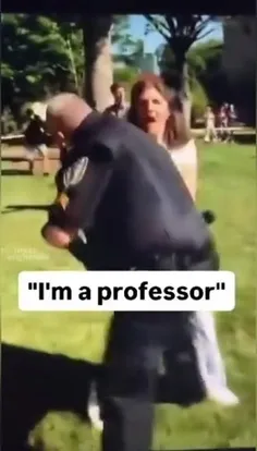 نوع برخورد پلیس آمریکا با یک استاد دانشگاه