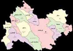 نقشه استان کرمانشاه 