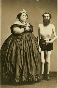 آقا و خانم بترسبی چاق ترین و لاغرترین زن و شوهر جهان .