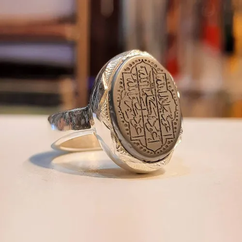 انگشتر حدید صینی هنر دست ایرانی