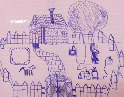 بهش گفتن نقاشی خونتون رو بکشید‍ ‍ محمد رضا ۱۱ ساله از (کو