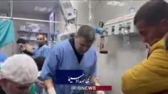 🎥دفن پیکر ۱۵۰ شهید در محوطه بیمارستان ناصر خان یونس
