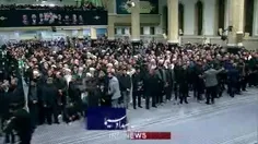 لحظ ورود رهبر انقلاب به مراسم بزرگداشت شهید_جمهور