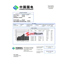 China best utility bill fake psd template full editable with all fonts free download