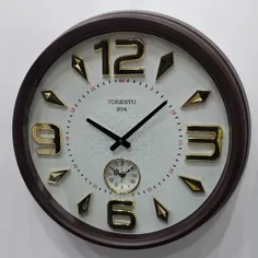 ساعت دیواری کلاسیک مدل Torento 304 | ساعت دیواری ساده ارزان کد 30023