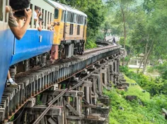 راه اهن مرگ یا بورما در تایلند که در زمان جنگ جهانی دوم س