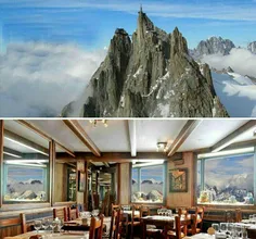 این رستوران زیبا در بالای قله ای با ارتفاع 3842 متری در ف