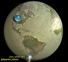 کره‌ی زمین بدون آب. قطره‌ای که مشاهده می‌کنید در واقع مقد