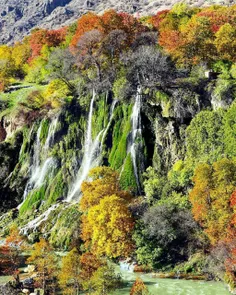 آبشار بیشه لرستان در پاییز