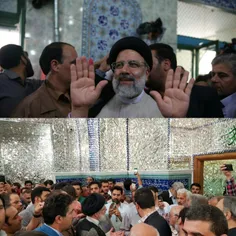 حجت الاسلام والمسلمین رئیسی پس از انداختن رای خود به صندو