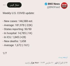 ۱۶۵۸ فوتی جدید کرونا تو هفته اخیر آمریکا؟