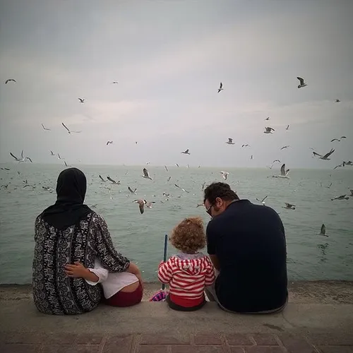 A family spends time together by PersianGulf. Bushehr, Ir