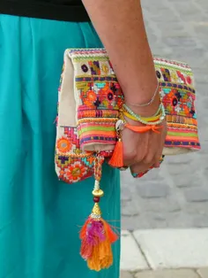 خوشگل ترین #کیف های دستی رنگی با #تم #سنتی 