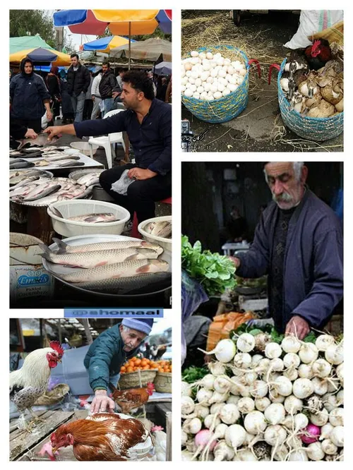 بازار سنتی شهر بندر انزلی ب اسم شنبه بازار