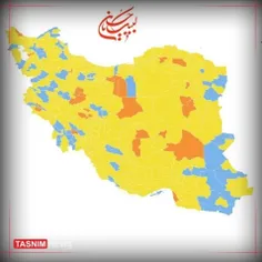 رنگ قرمز کرونایی از نقشه ،#ایران رفت