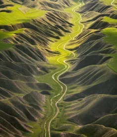 تصویری فوق العاده از مسیر جاده خالد نبی در استان گلستان