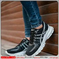 کفش ورزشی Asics مردانه مشکی سفید مدل Kaloni