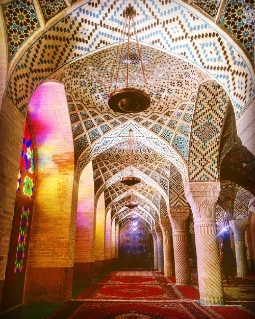 عکس توسط خودم مسجد صورتی شیراز
