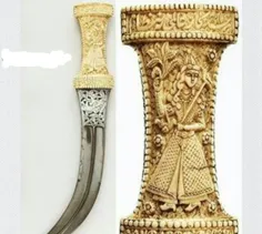 #خنجر زیبای#قاجاری که تیغه آن از جنس فولاد و دسته آن از ع