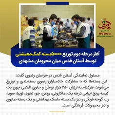 🔹توزیع 5 هزار سبد غذایی در مناطق محروم استان کهگیلویه و ب