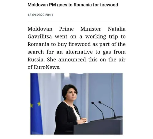 نخست وزیر کشور اروپایی مولداوی هم برای گدایی هیزم به رومانی سفر کرده!!!!!