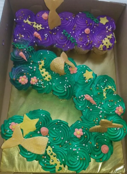 سفره آرایی/ ساخت کیک تولد به کمک کاپ کیک ها خوراکی هنر خل