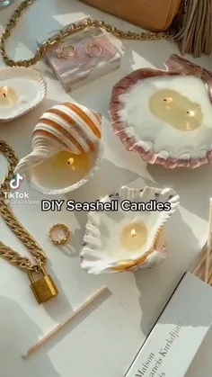 #DIY_seashell_Candles #Aesthetic