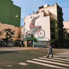 The San Telmo neighborhood of Buenos Aires, Argentina. Pi