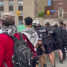 🎥حمله پلیس کانادا به حامیان فلسطین در تورنتو