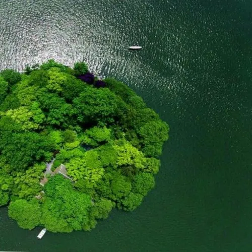 جزیره ای کوچک در میان آب