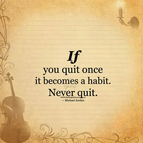 اگر یکبار تسلیم شی برات یه عادت می شه! هیچوقت تسلیم نشو.
