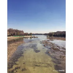 The #Zayanederud (the #river) in #Isfahan is seen from th