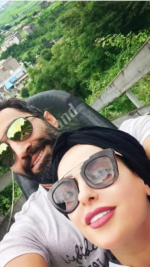 سورتمه سواری سمانه پاکدل و همسرش هادی کاظمی