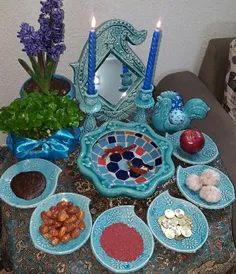 سفره هفت سین خونه پدر و مادر بزرگم.