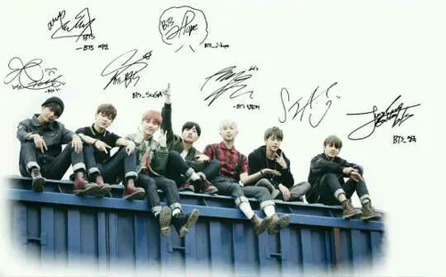 امضای اعضای BTS KPOP BTS KOREA