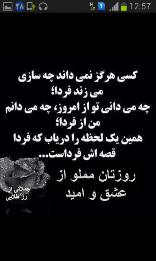 امروز را عاشقانه زندگی کن.که شاید فردایی نباشد.