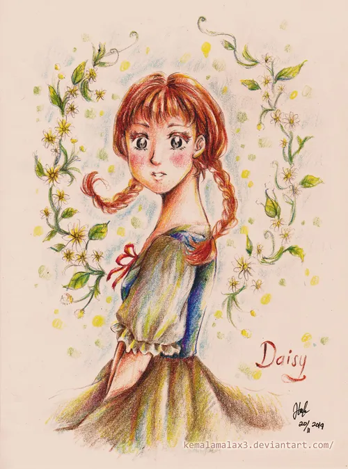 book bunny drawing flower girl pencil tree