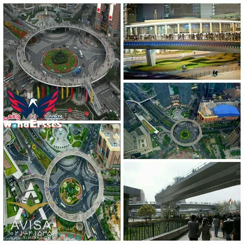 پل عابر پیاده دایره ای در چین