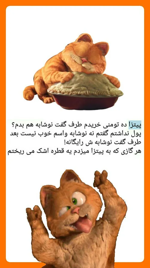 من و پیتزا 🍕😿😸