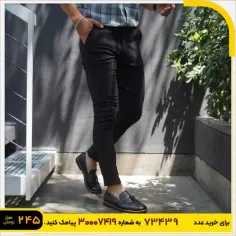 🏆شلوار مردانه مشکی مدل MOBIN