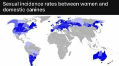 ⚠️ نقشه‌ای از آمار ر̶ا̶ب̶ط̶ه̶ ج̶ن̶س̶ی زنان با سگ‌های خانگ