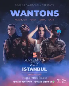 🔵Concert Wantons  5 September (14 shahrivar) dar Istanbul
