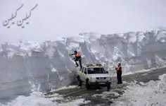 برف ۱۰ متری در جاده پونل به خلخال در اردبیل !