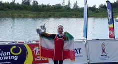 نازنین مولایی بانوی قایقران ایران مدال طلای مسابقات آسیای